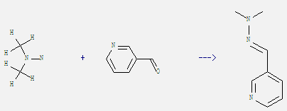 1,1-Dimethylhydrazine can react with pyridine-3-carbaldehyde to get pyridine-3-carbaldehyde-dimethylhydrazone